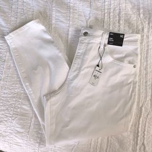 express curvy skinny high rise white denim